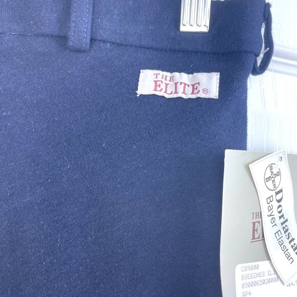 NEW The Elite Riding Breeches Oxer Size 32 Regular Navy Blue Cotton Lycra NWT - Picture 9 of 14